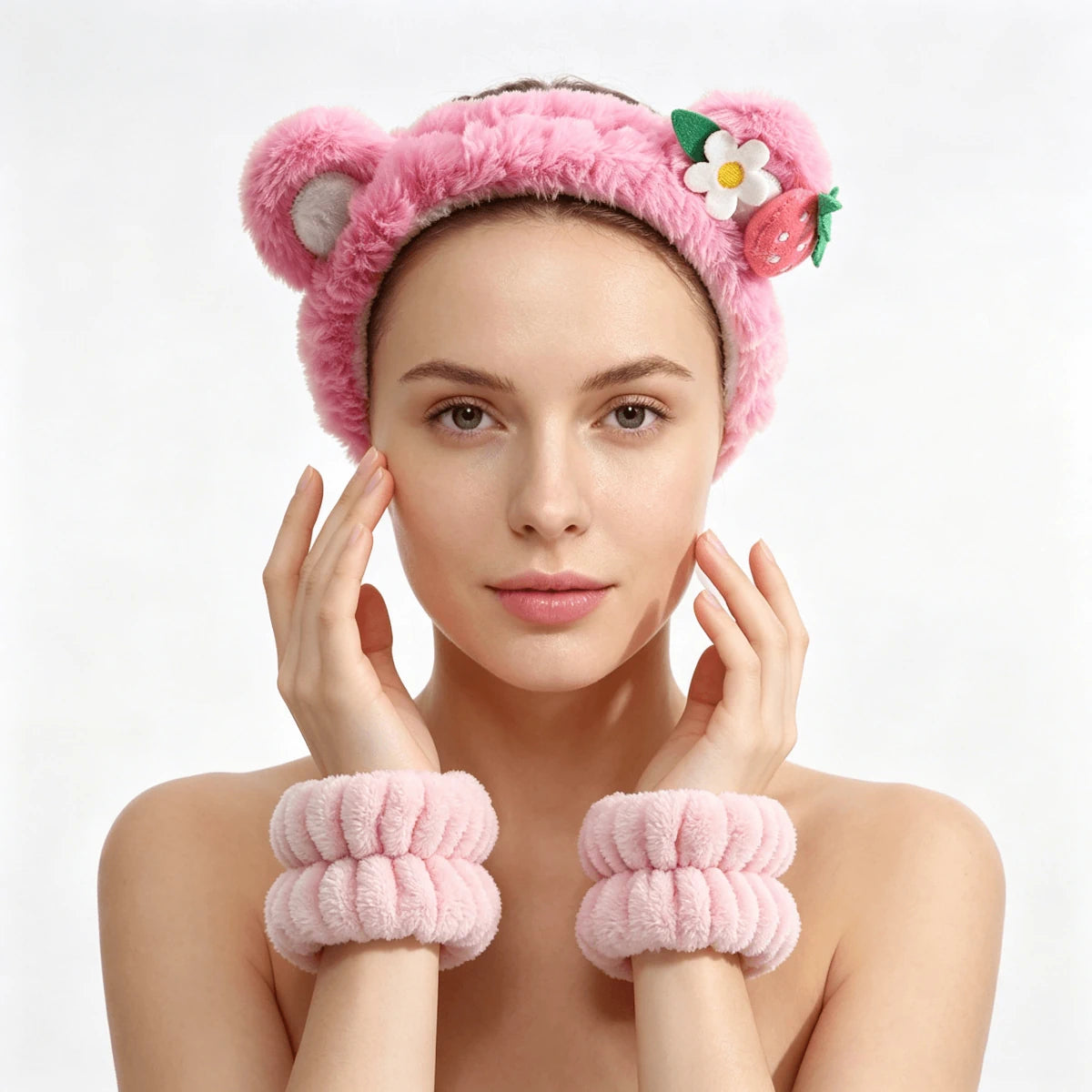Spa Headband & Wristband Strawberry | Totemica