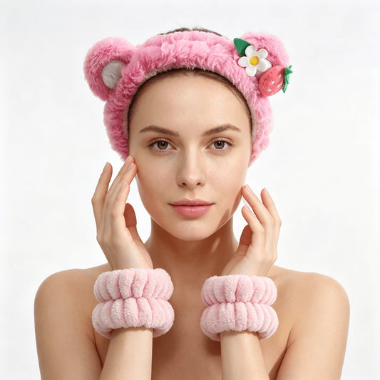 Spa Headband & Wristband Strawberry | Totemica